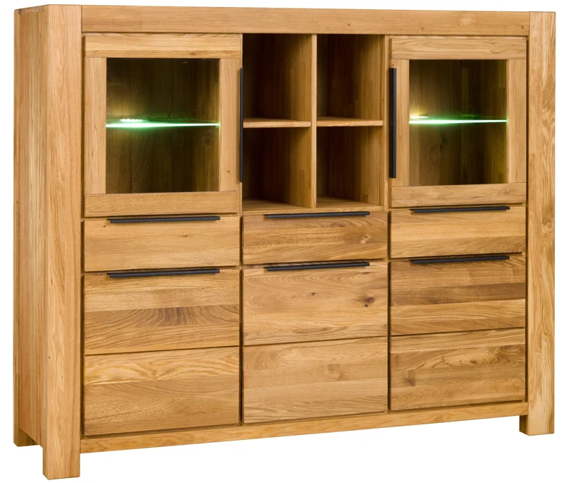Couchtisch Highboard Vitine -> Massivholz Eiche