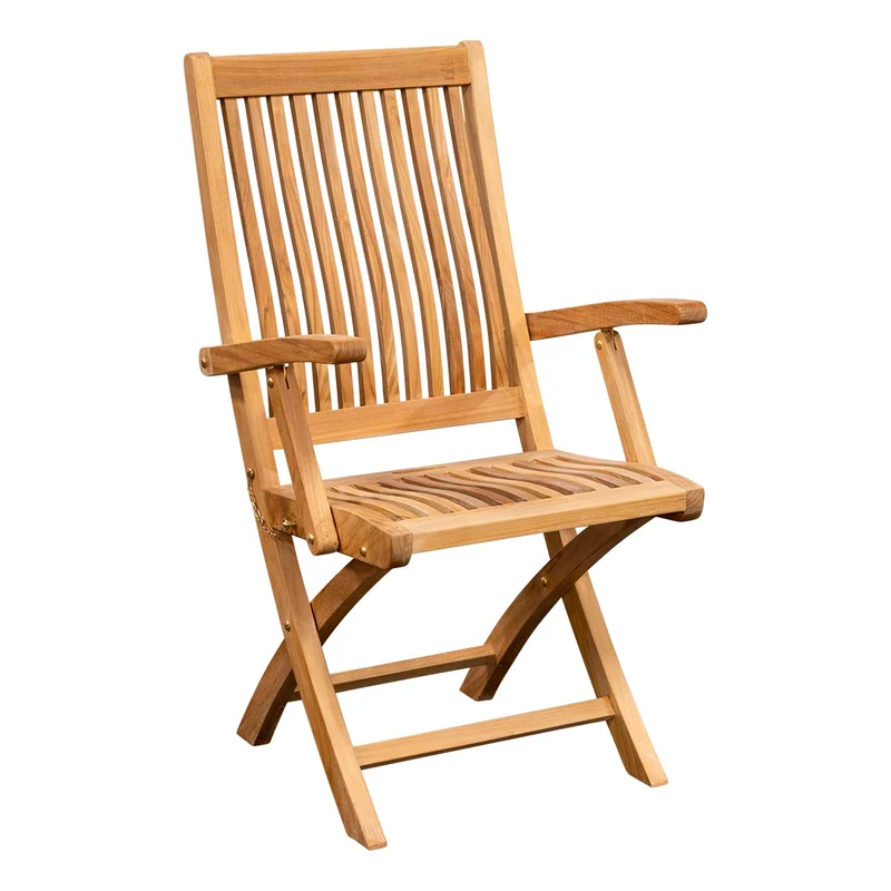 Teak Gartensessel wetterfest Inate, klappbar