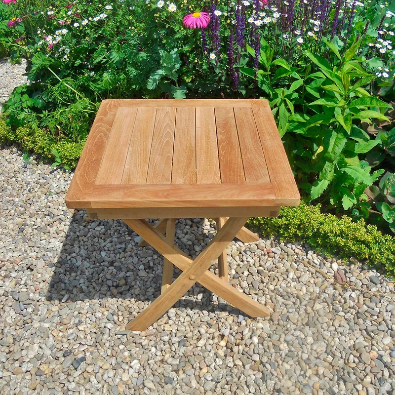 Teak Classic Beistelltisch klappbar quadratisch - 45 x 45 cm
