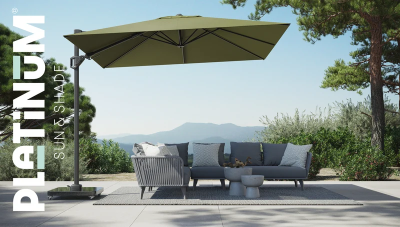 Platinum Sun & Shade parasolvoet Ancona Round Edge 90 kg graniet