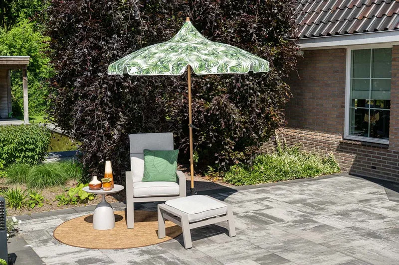 Garden Impressions Aloha parasolset Ø200 cm palm green met voet