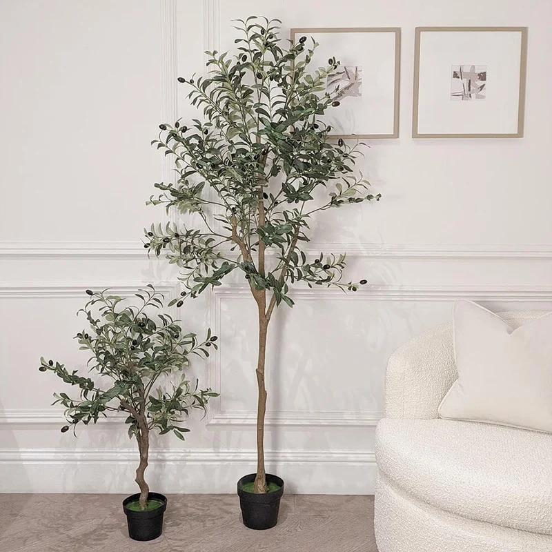 Large Faux Potted Olive Tree