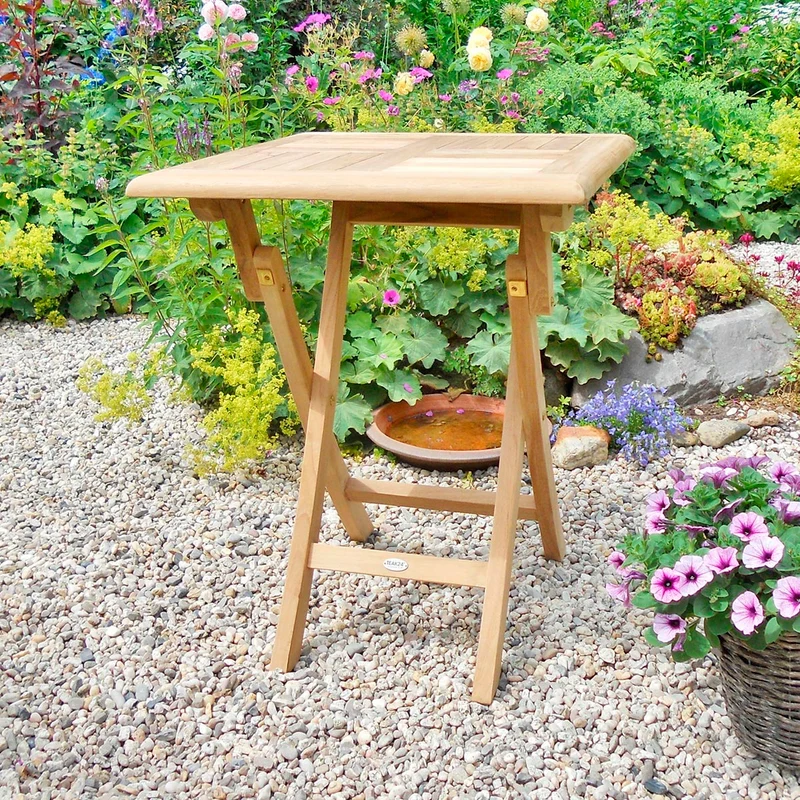 Kleiner Klapptisch Holz Henley - Quadratisch, 50 x 50 cm