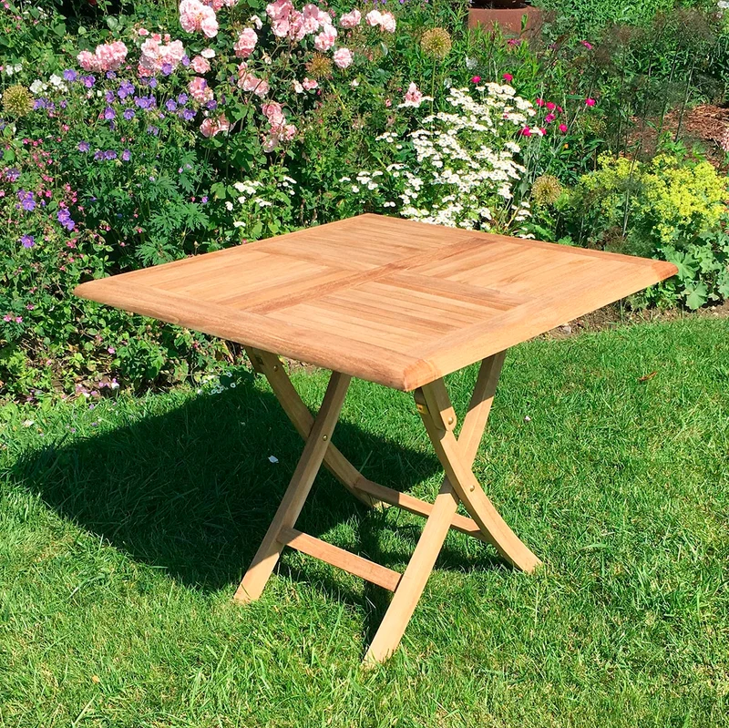 Kleiner Klapptisch Holz Henley - Quadratisch, 50 x 50 cm