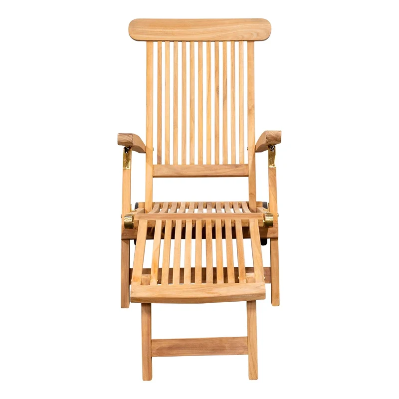 Martinique Deckchair mit Rollen Teak