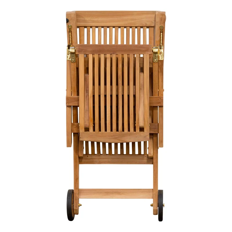 Martinique Deckchair mit Rollen Teak