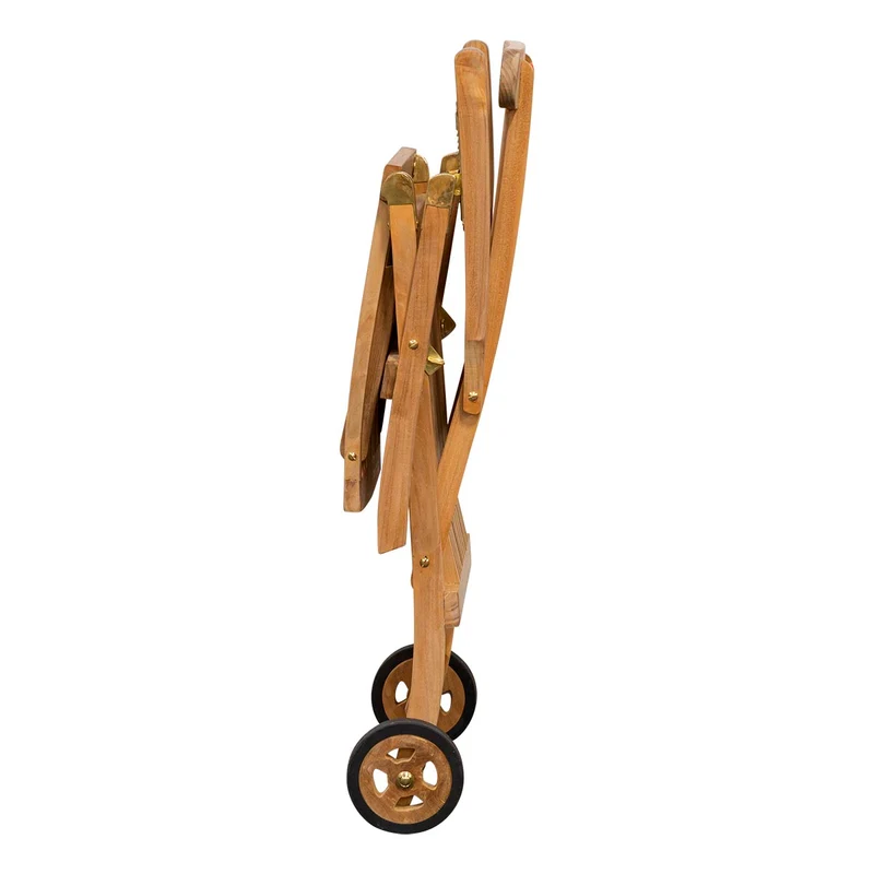Martinique Deckchair mit Rollen Teak