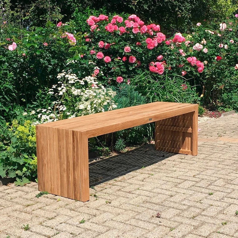 Teak Gartenbank ohne Lehne Sylt, 120 cm