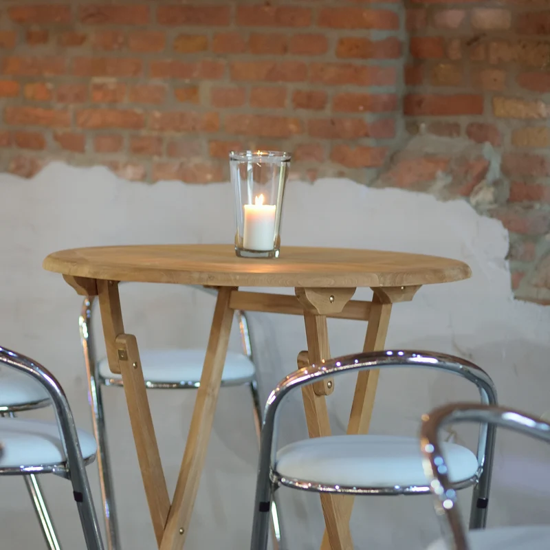 Teak Barklapptisch / Stehtisch Henley
