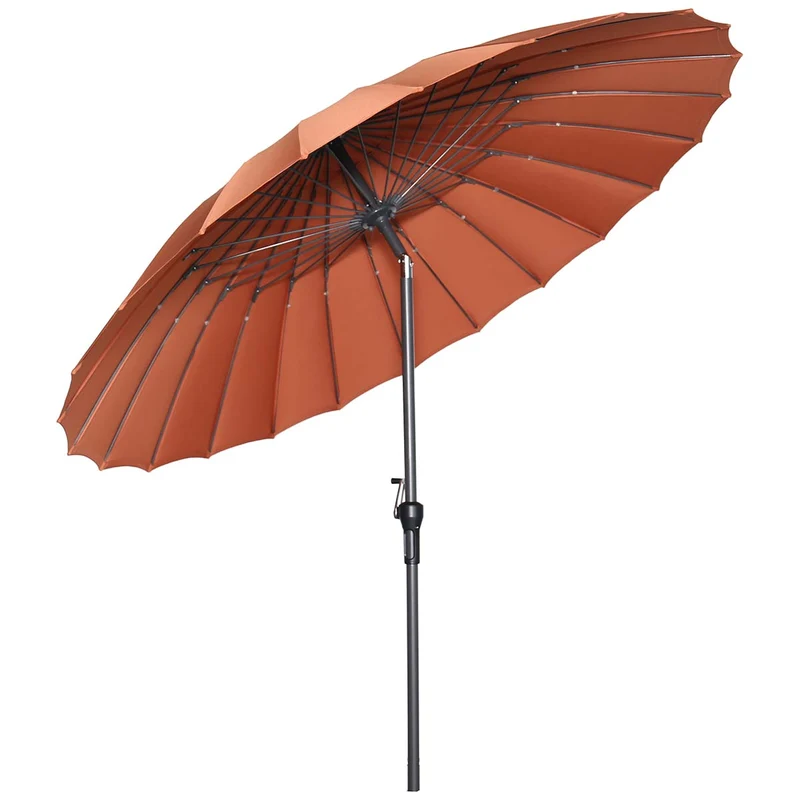 Garden Impressions Manilla parasolset koper met voet 30 kg en hoes