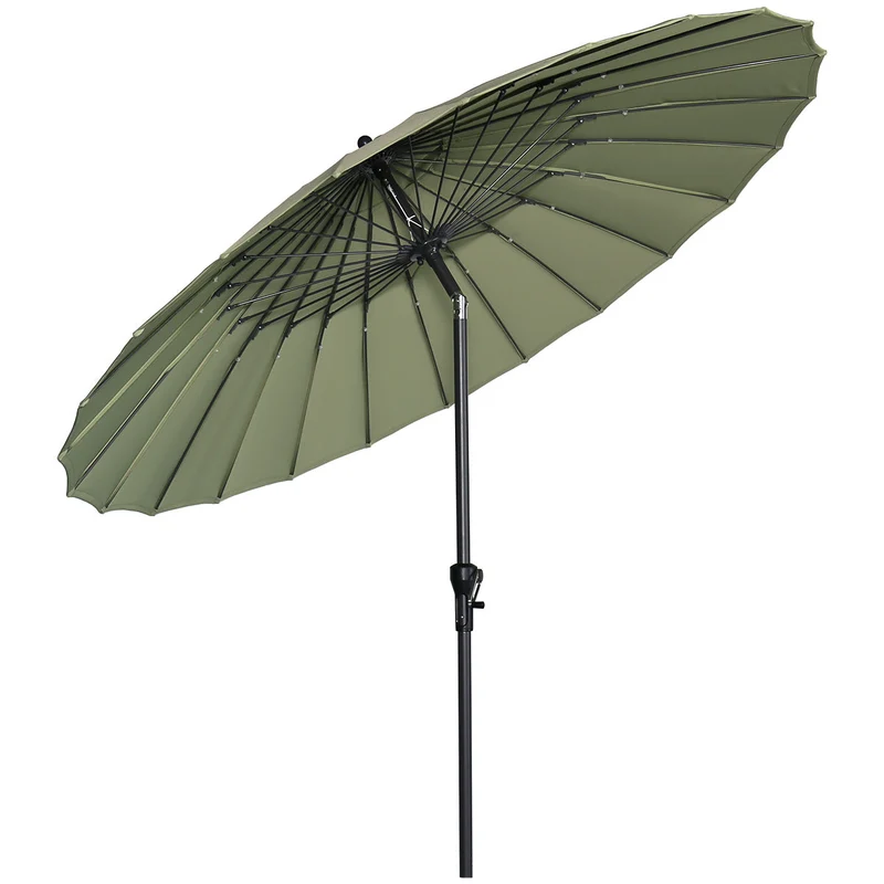Garden Impressions Manilla parasolset olijf met voet 30 kg en hoes
