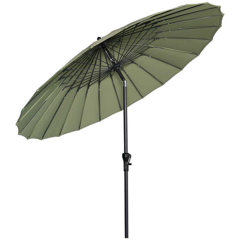 Garden Impressions Manilla parasolset olijf met voet 30 kg en hoes