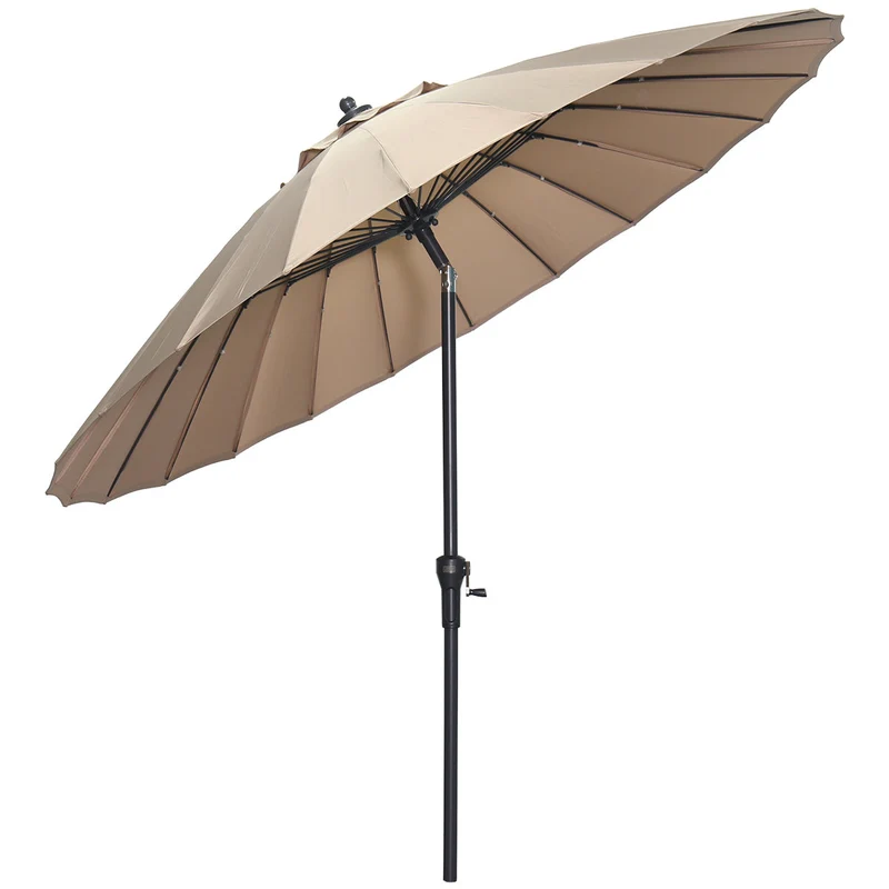 Garden Impressions Manilla parasolset taupe met voet 30 kg en hoes
