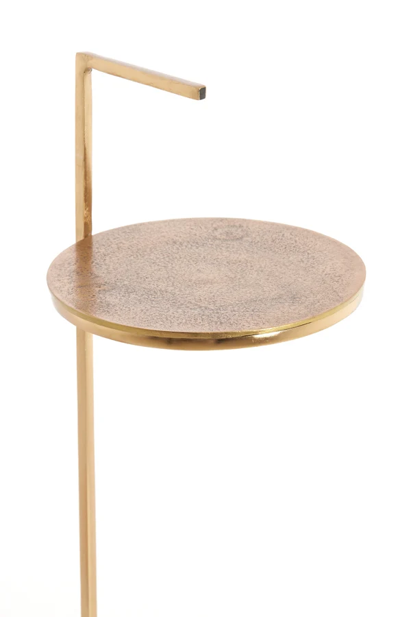 Side table 26x76 cm LEDA marble white+antique bronze | OUTLET