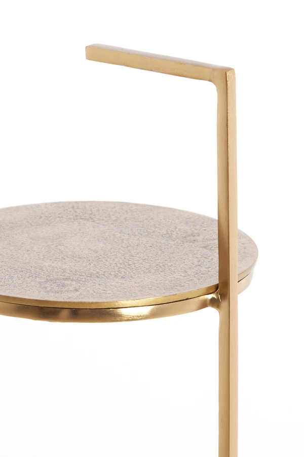 Side table 26x76 cm LEDA marble white+antique bronze | OUTLET