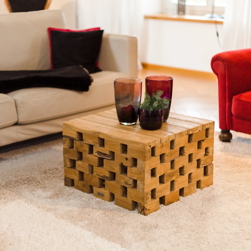 Puzzle Couchtisch/ Beistelltisch / Hocker, 40 x 40 cm