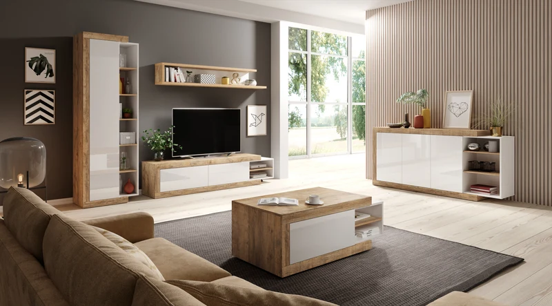 Vitrine + Soft Close +Neu auf Lager Verfügbar + Einlegebodenkante