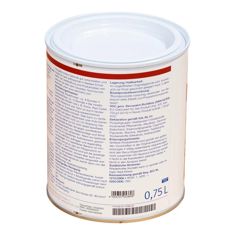 Teaköl farblos / Teak Pflegeöl 750ml