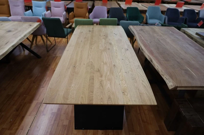 Esstisch Tisch + Schweizer Kante + Massivholz Eiche 220x100cm
