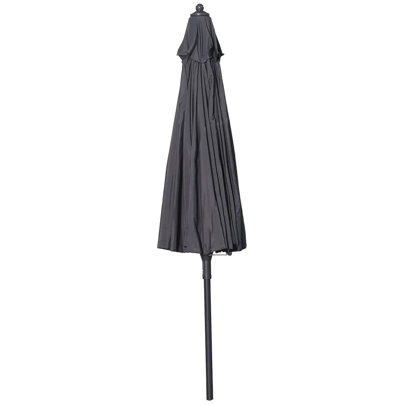 Garden Impressions Manilla parasolset donkergrijs met voet 30 kg en hoes