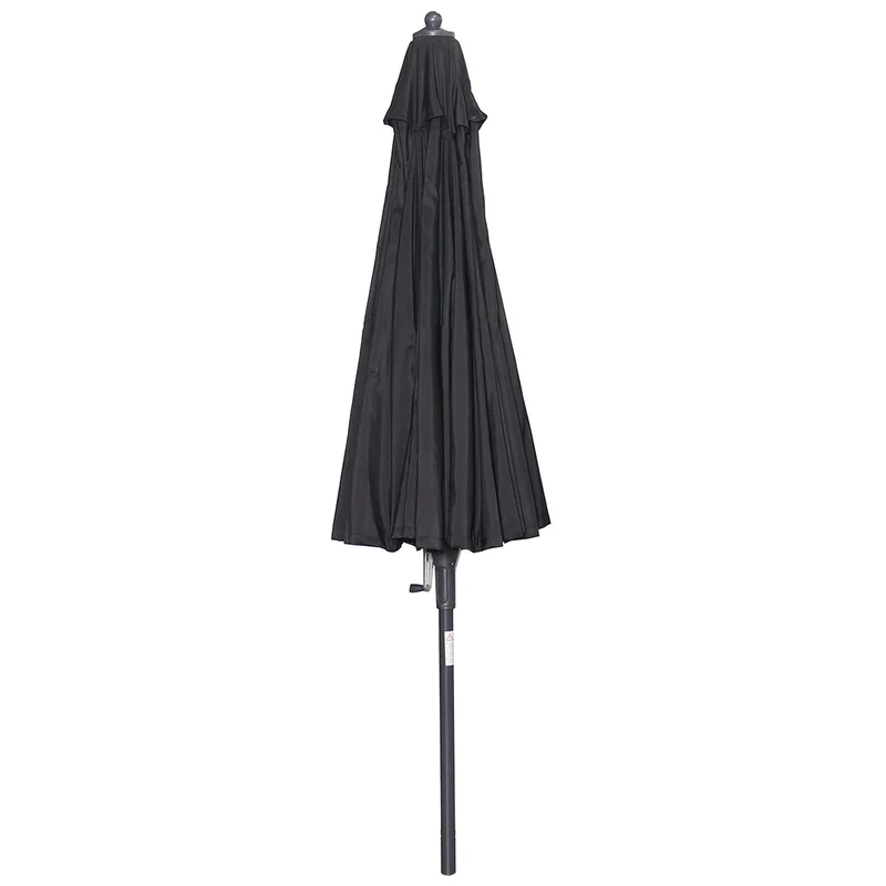 Garden Impressions Manilla parasolset zwart met voet 30 kg en hoes
