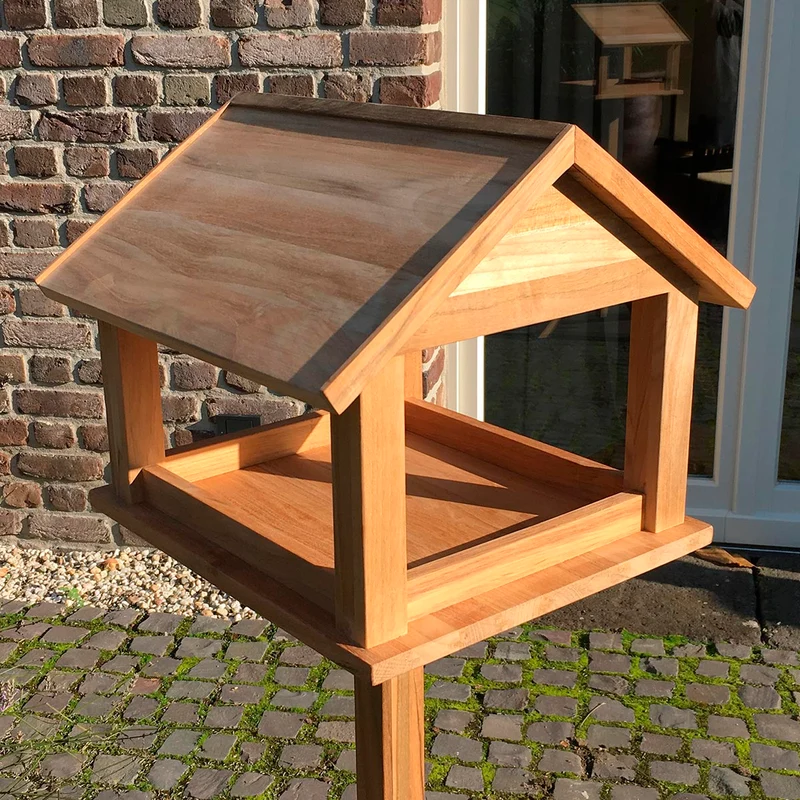 Teak Vogelhaus, massiv
