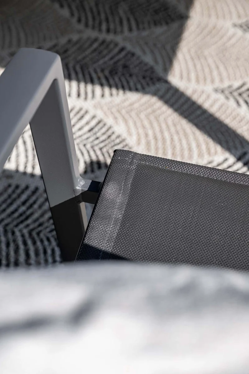 Garden Impressions Cosmo tuinstoelen set van 4 – carbon black / rope dark grey