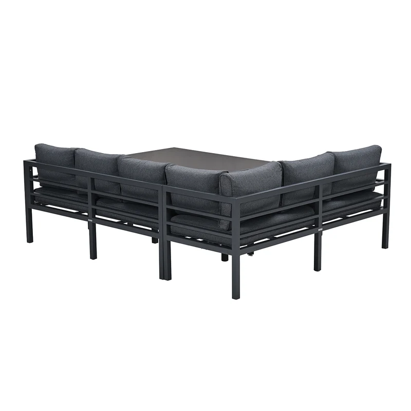 Garden Impressions Bleco II lounge-diningset-carbon black-reflex black
