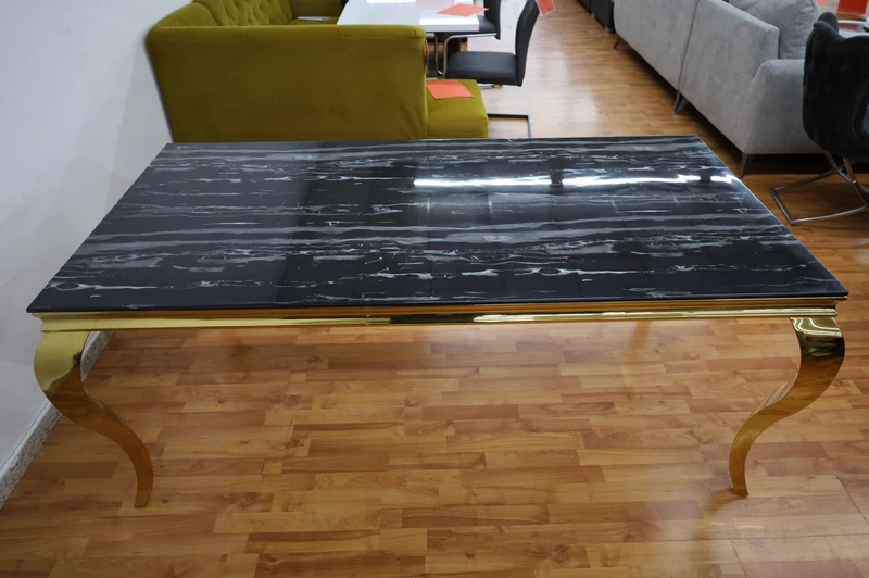 Esstisch +Verschiedene Platten Farben + Schwarz Marmor & Weiß Marmor