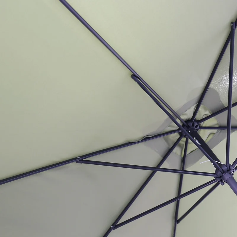 Garden Impressions Lotus parasol - 250x250 cm - carbon black - olijf