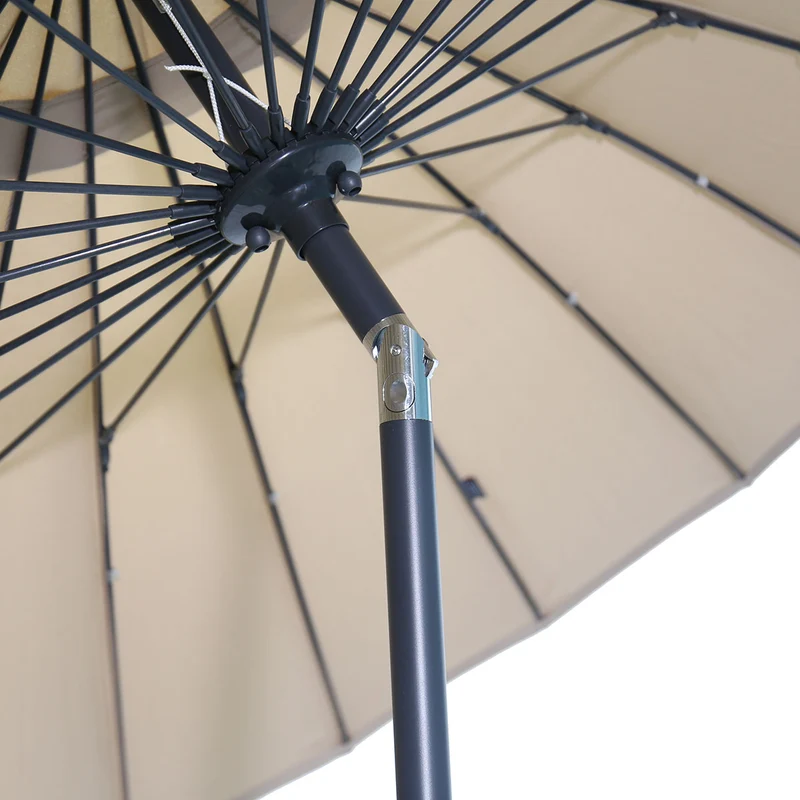 Garden Impressions Manilla parasol - Ø250 cm - carbon black - taupe
