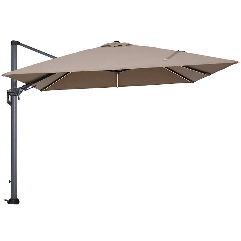 Garden Impressions Hawaii Lumen parasol - 300x300 cm - taupe