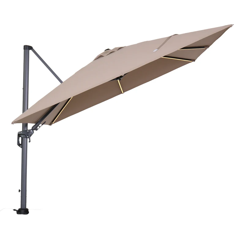Garden Impressions Hawaii Lumen parasol - 300x300 cm - taupe