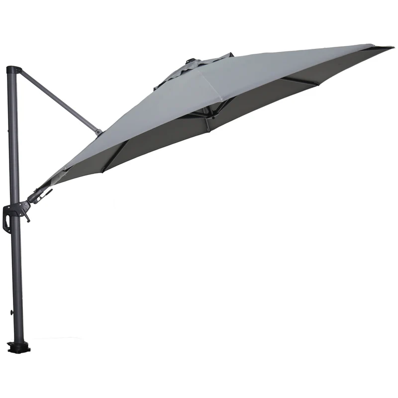 Garden Impressions Hawaii parasol - Ø350 cm - carbon black - licht grijs