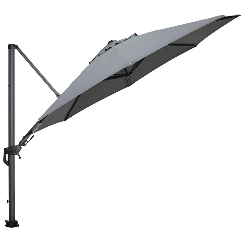 Garden Impressions Hawaii parasol - Ø350 cm - carbon black - licht grijs