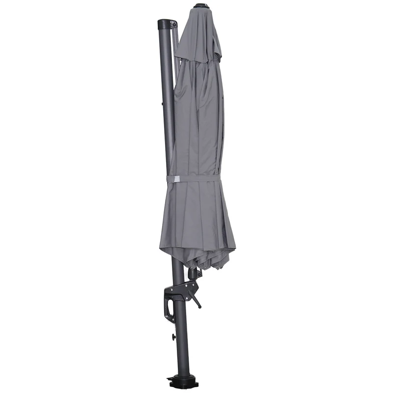 Garden Impressions Hawaii parasol - Ø350 cm - carbon black - licht grijs