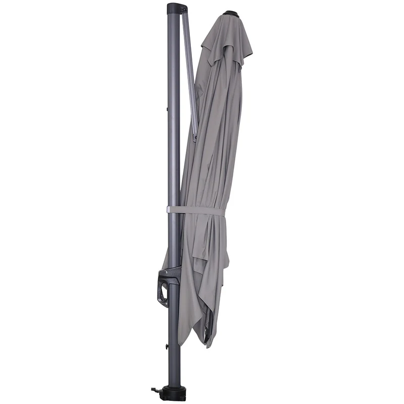 Garden Impressions Hawaii parasol - 300x300 cm - carbon black - licht grijs