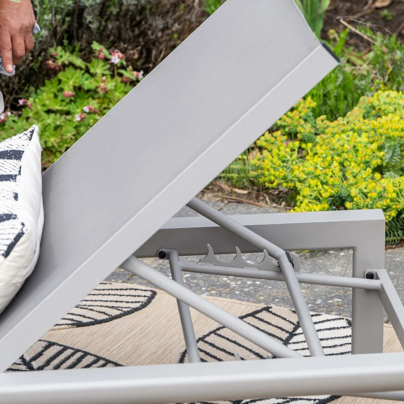 Garden Impressions Salsa aluminium ligbed - taupe - taupe textileen
