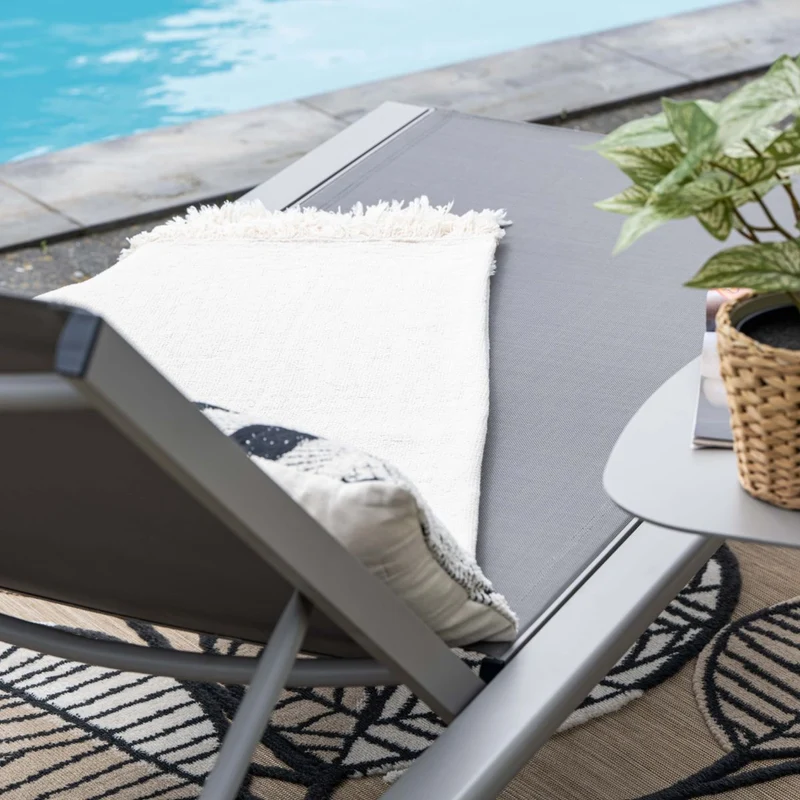 Garden Impressions Salsa aluminium ligbed - taupe - taupe textileen
