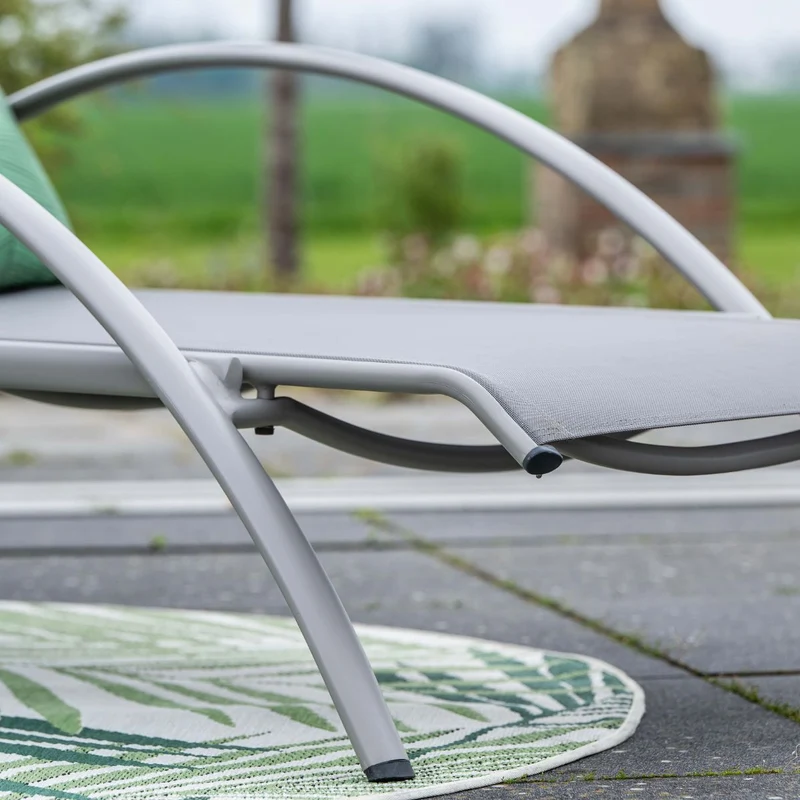 Garden Impressions Limone aluminium ligbed - taupe - taupe textileen