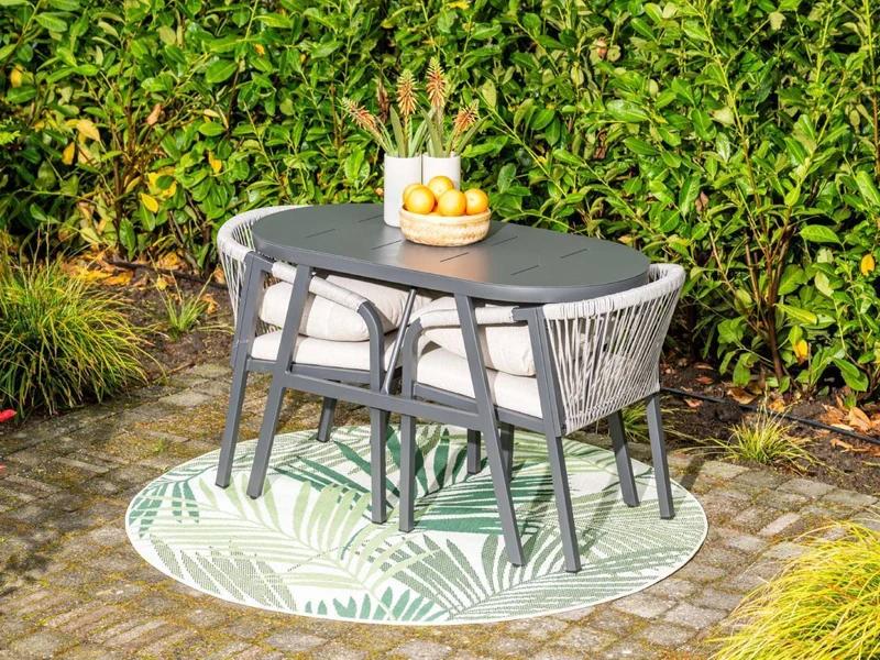 Garden Impressions Terni aluminium balkon set - carbon black - sand