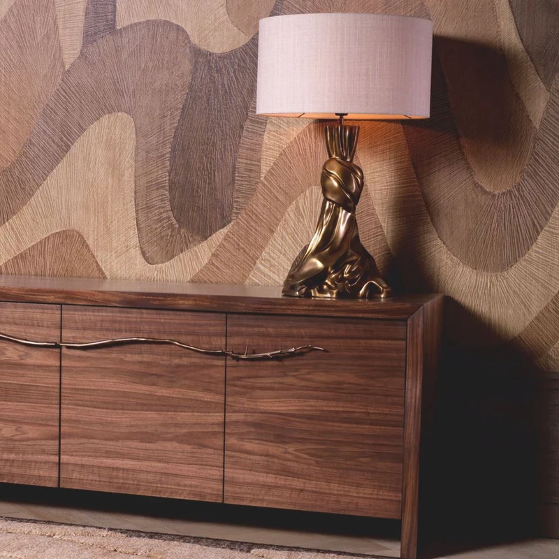 Casa Padrino Luxus Tischleuchte Vintage Messing / Creme H. 88 cm - Runde Schreibtischleuchte - Luxus Leuchten