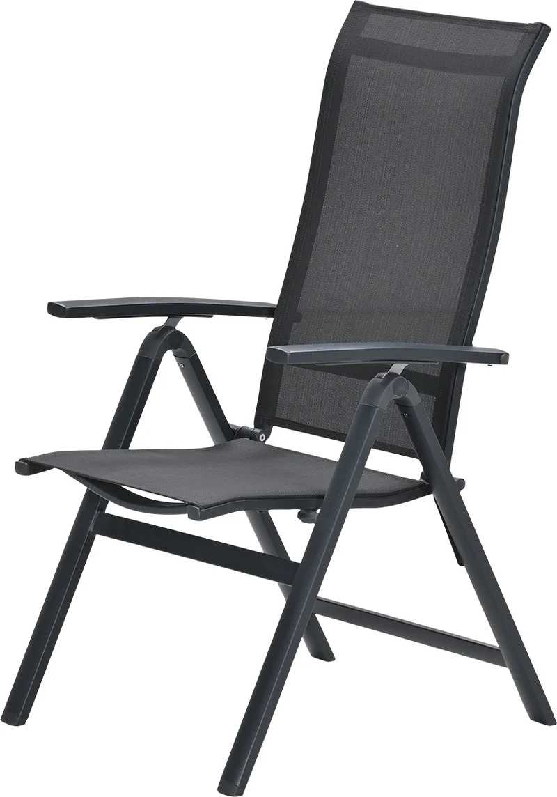 Garden Impressions Osaka – Verstelbare tuinstoel – carbon black – mid grijs
