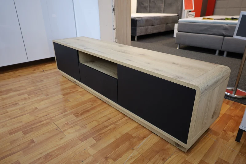 Tv-Unterschrank Vitrine Kommode + Holz Optik + Soft Close