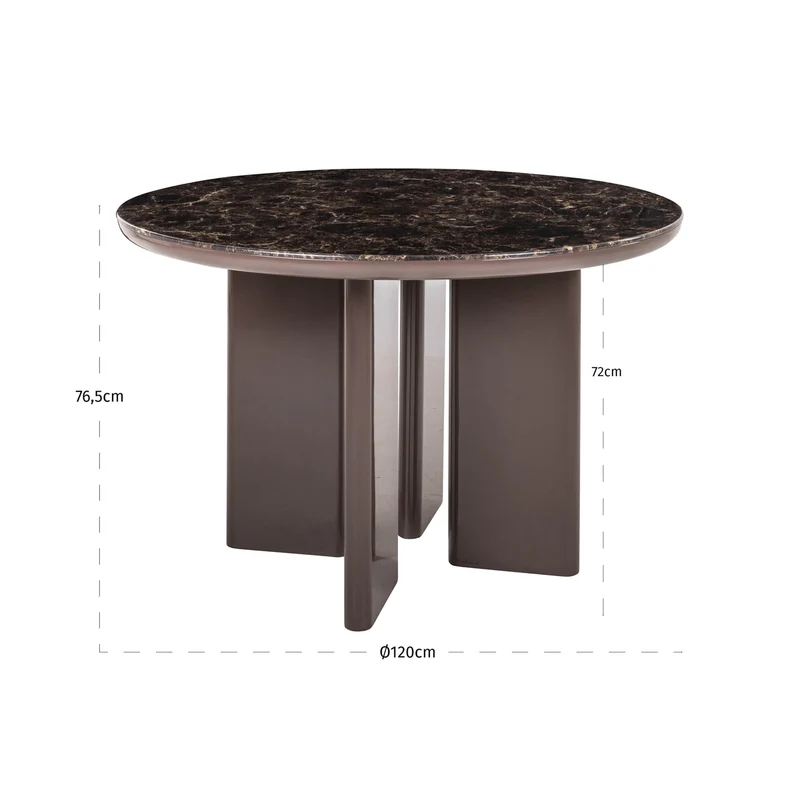 Dining table Almundi chocolat brown 120