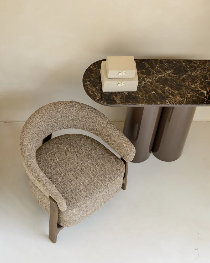 Console Almundi chocolat brown