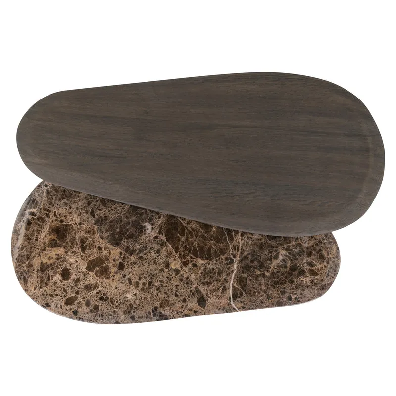 Coffee table Castello Smoked charchoal (Set of 2)