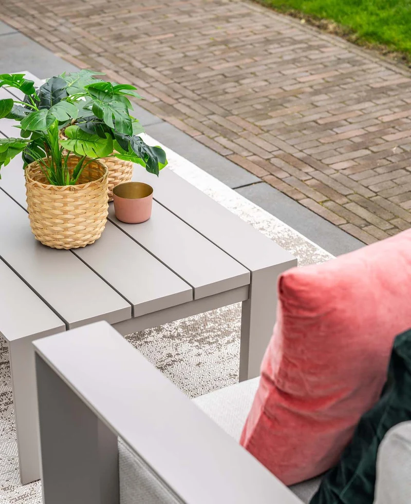 Levanto loungetafel - 140x68 cm - taupe
