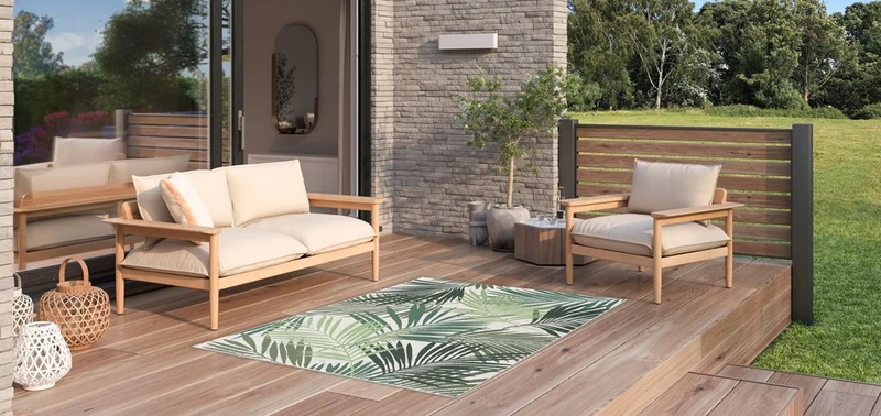 Naturalis karpet - 160x230 cm - palm leaf green