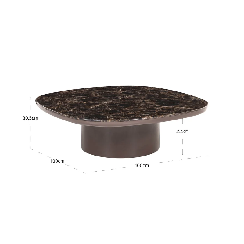 Coffee table Almundi chocolat brown